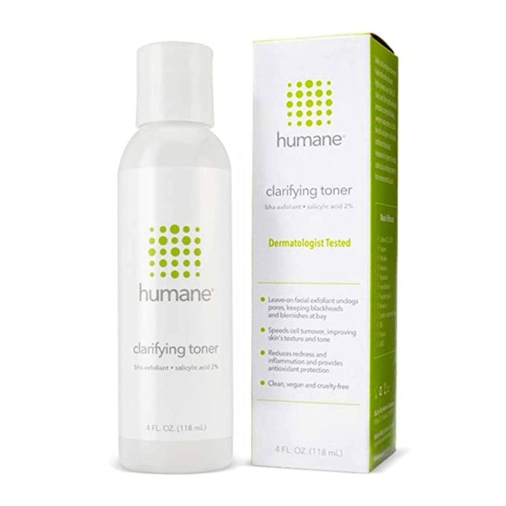 Humane Clarifying Toner for Face - 2% BHA Liquid Salicylic Acid - Pore Minimizer